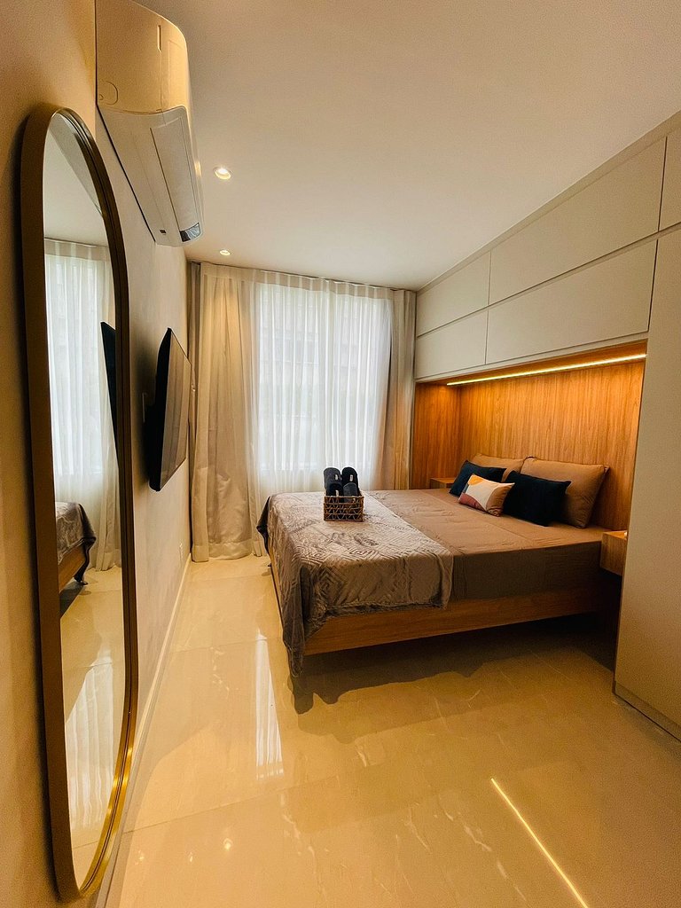 Sofisticação e Elegância com Vista Mar 2min Praia